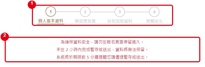報名表的四個步驟與兩小時提醒
